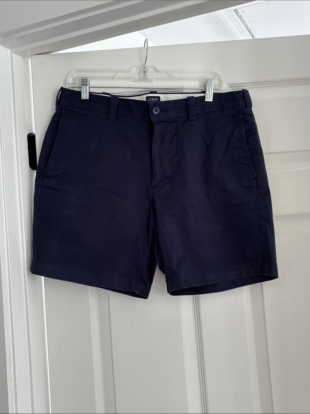 J. Crew Men’s Flat Front Chino Shorts — Navy Blue